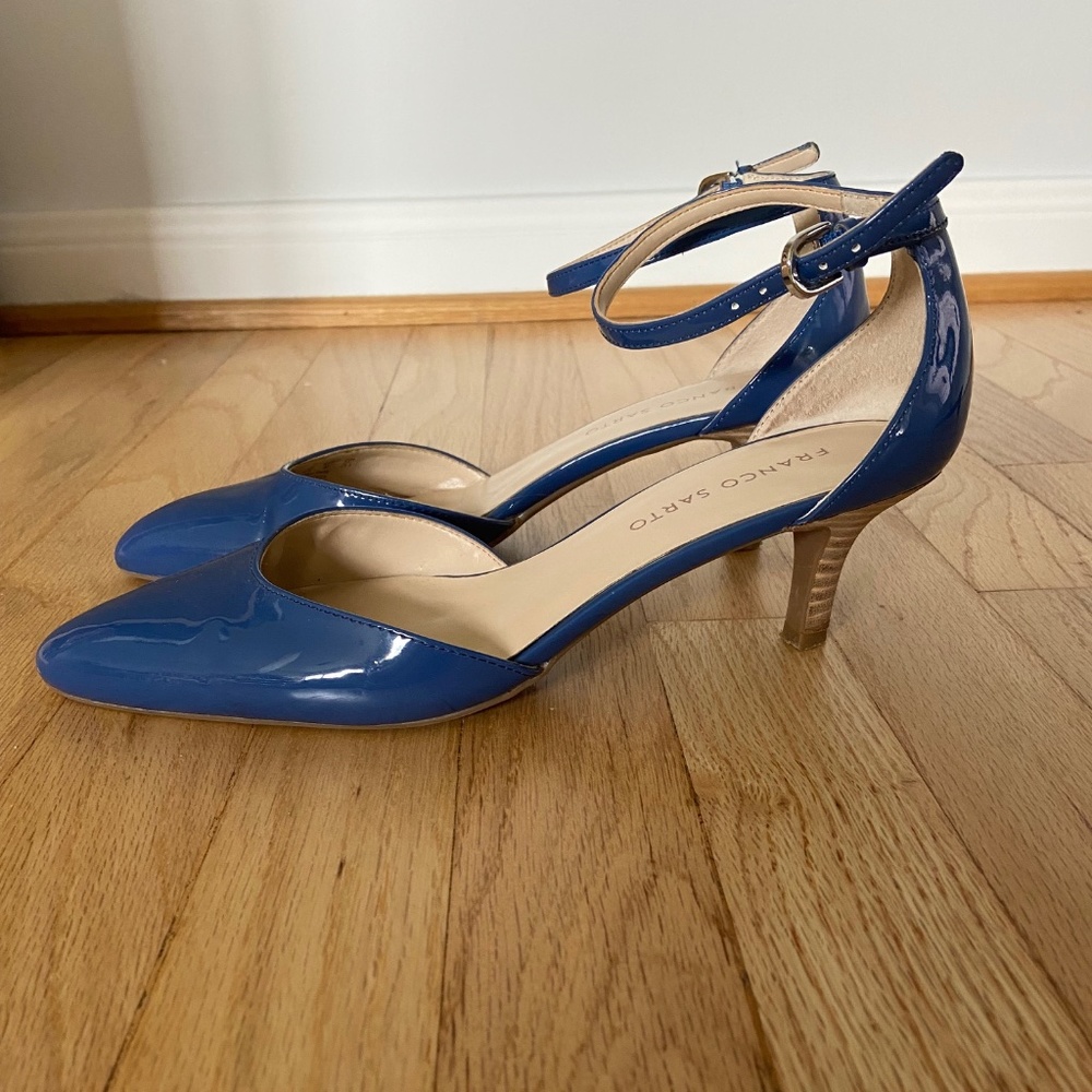 Blue Ankle Strap Heels- Franco Sarto